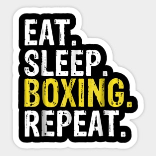 Eat Sleep Boxing Repeat Gift Sticker